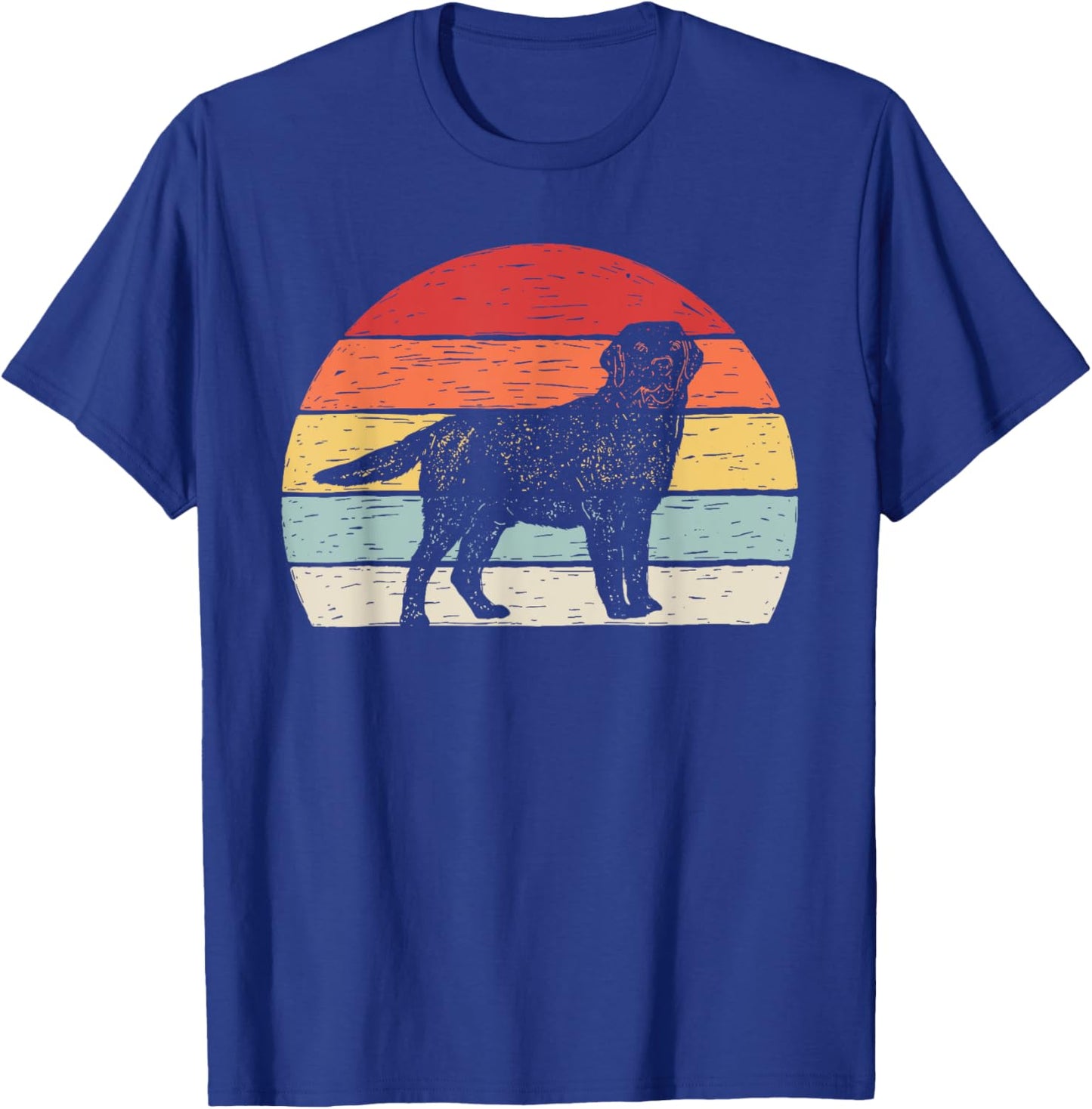 Vintage Retro Labrador Retriever Dog Women Girls Kids T-Shirt - T-Shirt | Royal