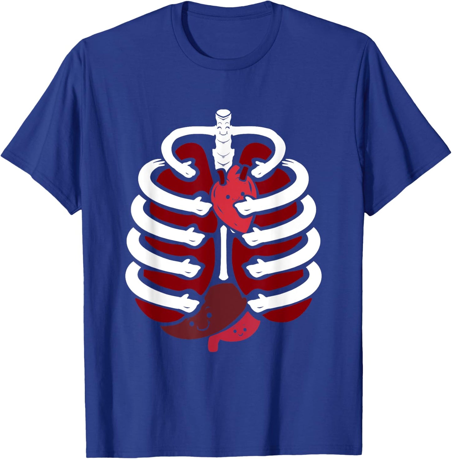 Human Anatomy Costume Rib Cage Halloween T-Shirt - T-Shirt | Royal