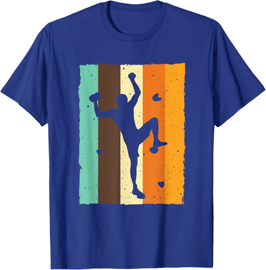 Vintage Bouldering Design Rock Climbing Women Kids T-Shirt - T-Shirt | Royal