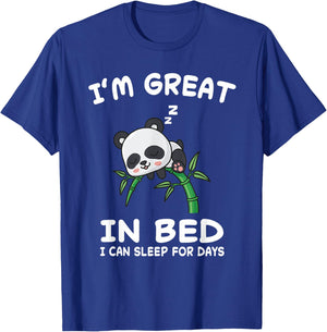 Panda Bear Bears Nap Sleeping Pajama Nightgown T-Shirt - T-Shirt | Royal