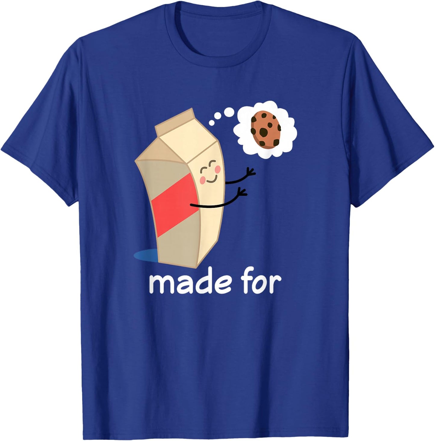 Couples Valentines Day Gift Matching Milk Cookie T-Shirt - T-Shirt | Royal