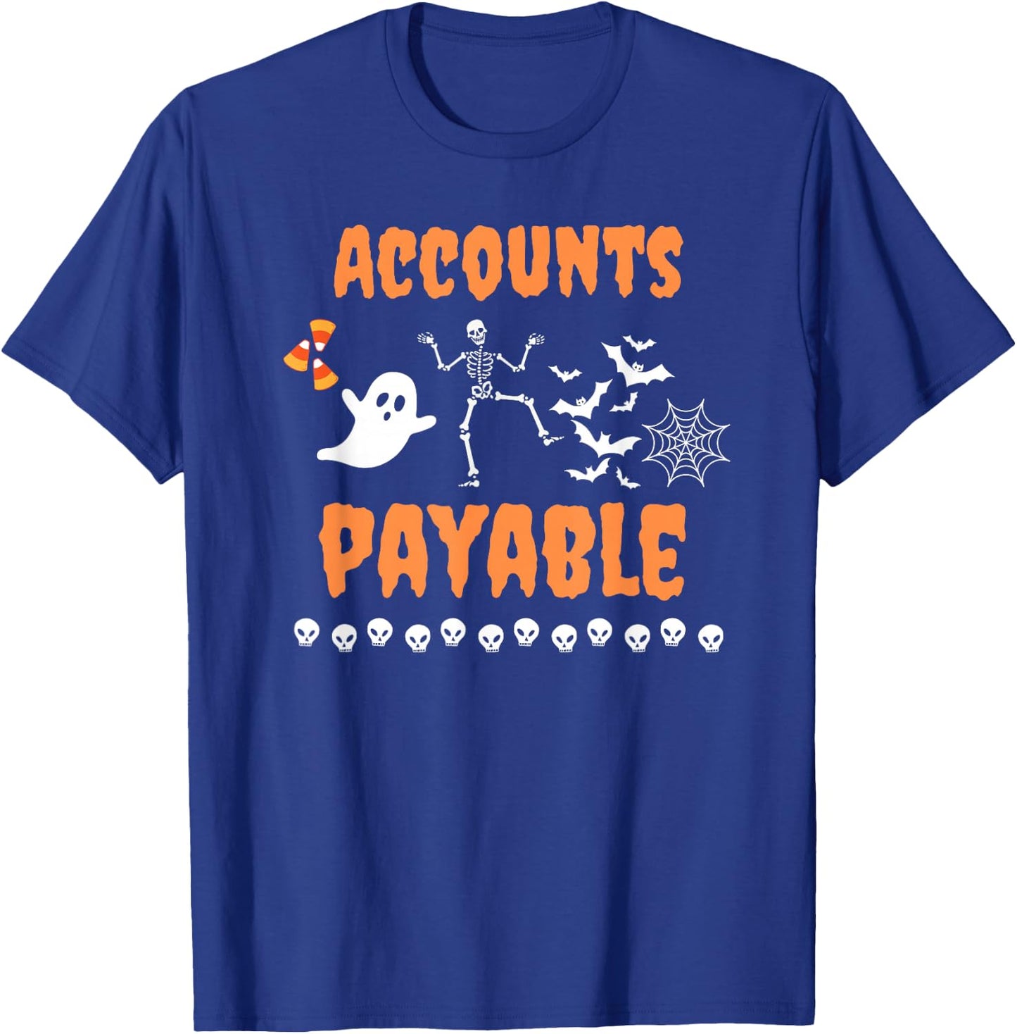 Accountant Halloween Accounts Payable Funny , -Adults, Black, Small, Short Sleeve T-Shirt - T-Shirt | Royal