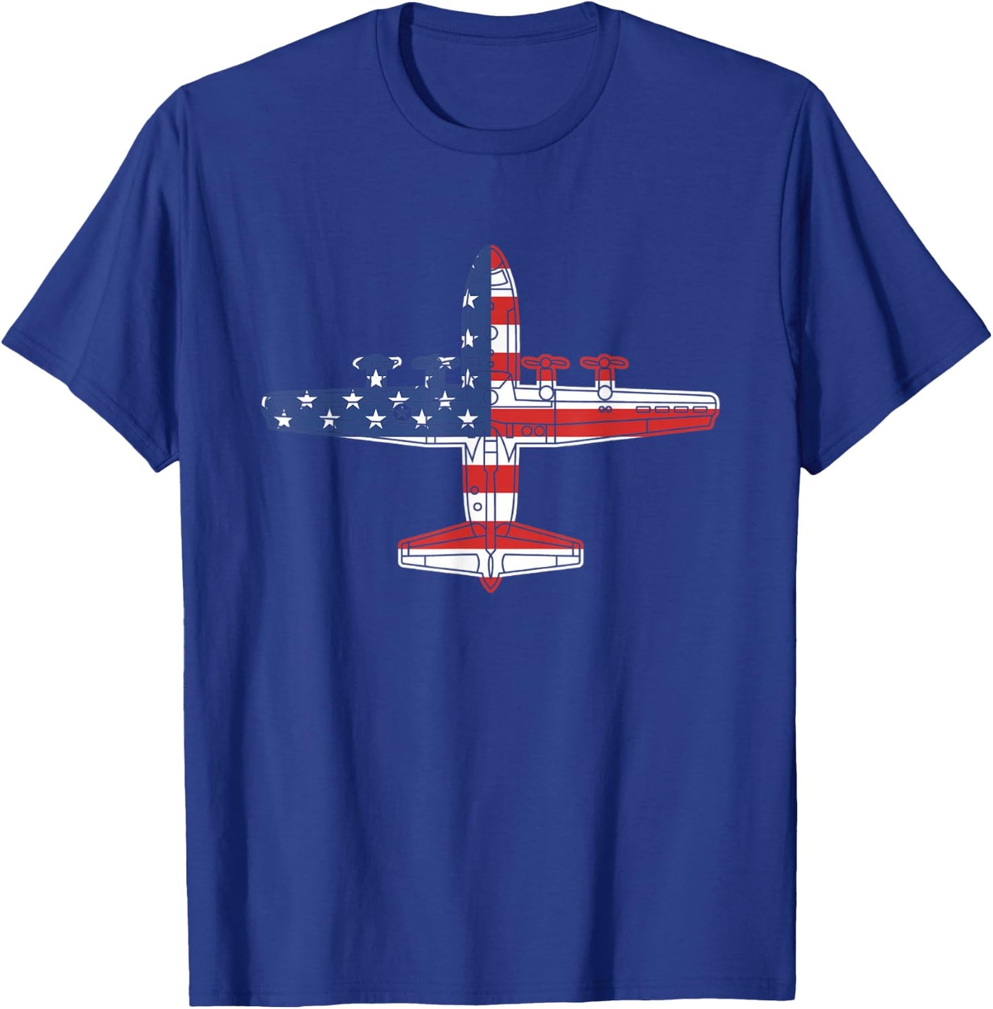 C-130 Hercules Gunship Military Aircraft American Flag C130 Men T-Shirt - T-Shirt | Royal