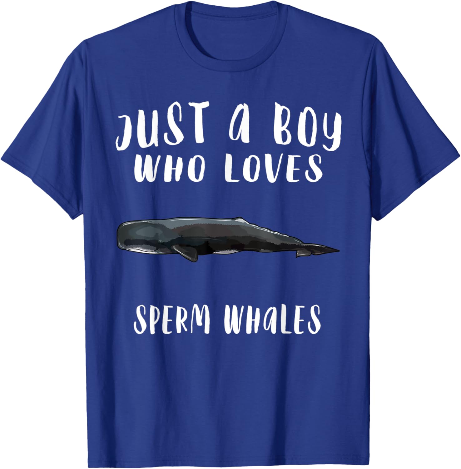Im Just A Boy Who Loves Sperm Whale Lover Gift T-Shirt - T-Shirt | Royal