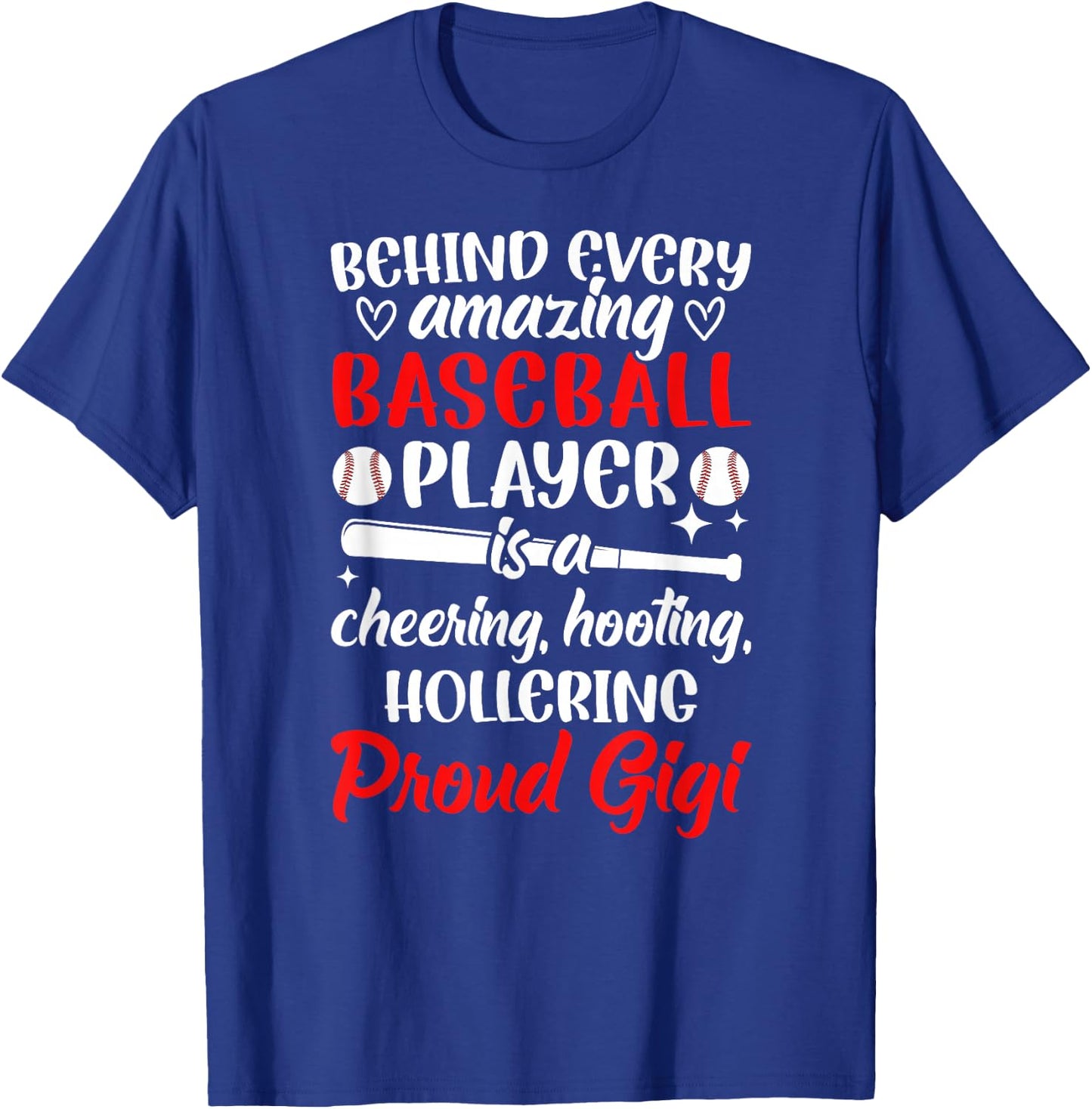 Proud Gigi Of A Baseball Player Gigi Baseball Gigi Grandma T-Shirt - T-Shirt | Royal