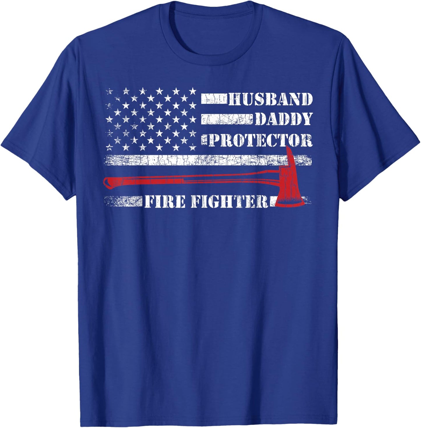 Firefighter Funny Firemen Fire Truck Graphic T-Shirt - T-Shirt | Royal