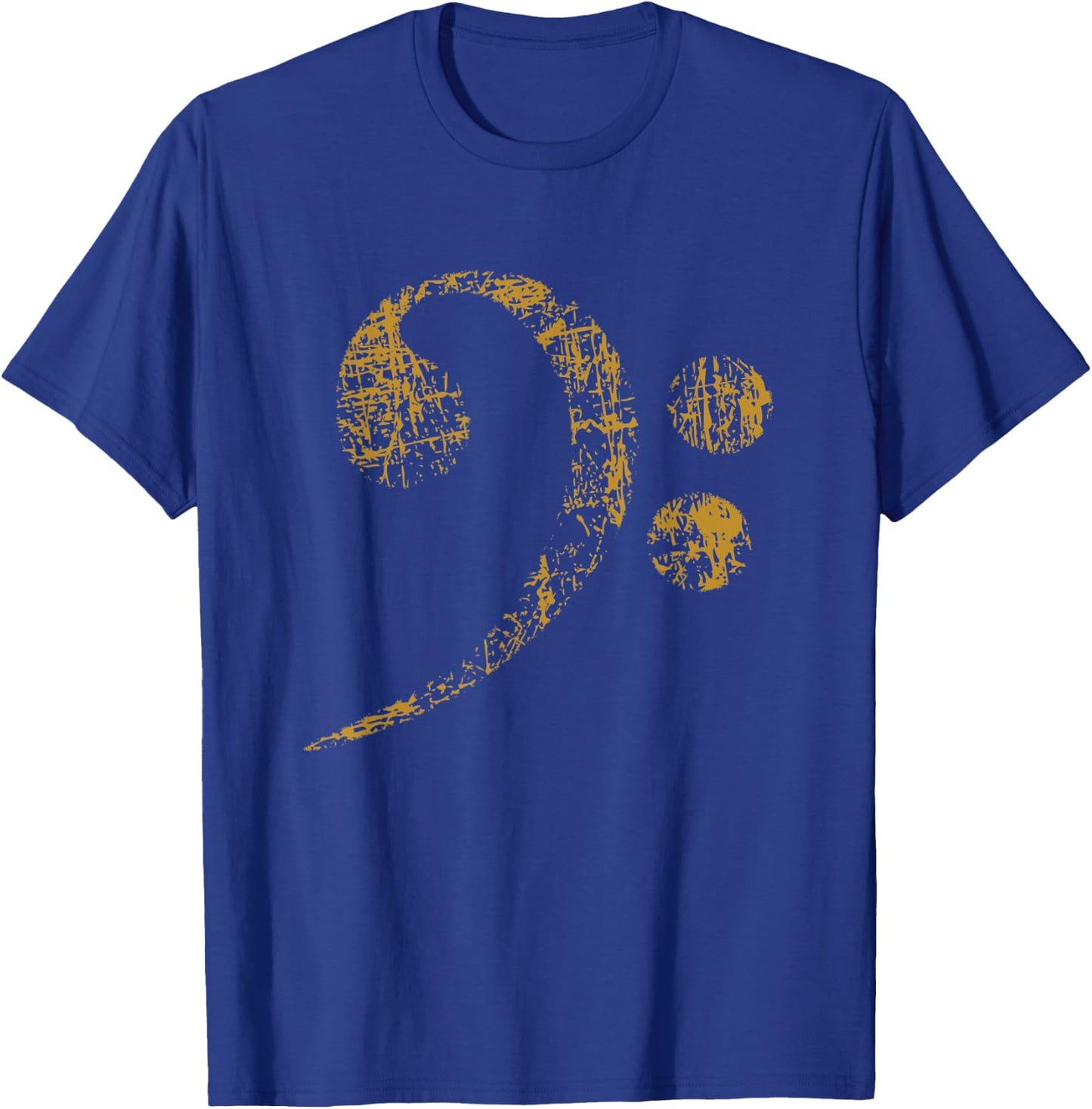 Large Bass Clef Bass Key T-Shirt - T-Shirt | Royal