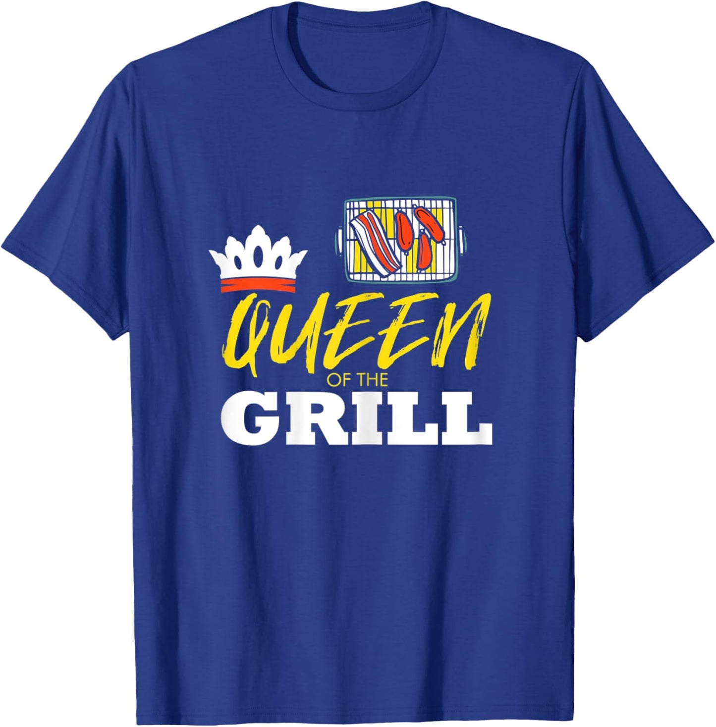 Queen Of The Grill Meat Smoker BBQ Grilling Pitmaster T-Shirt - T-Shirt | Royal