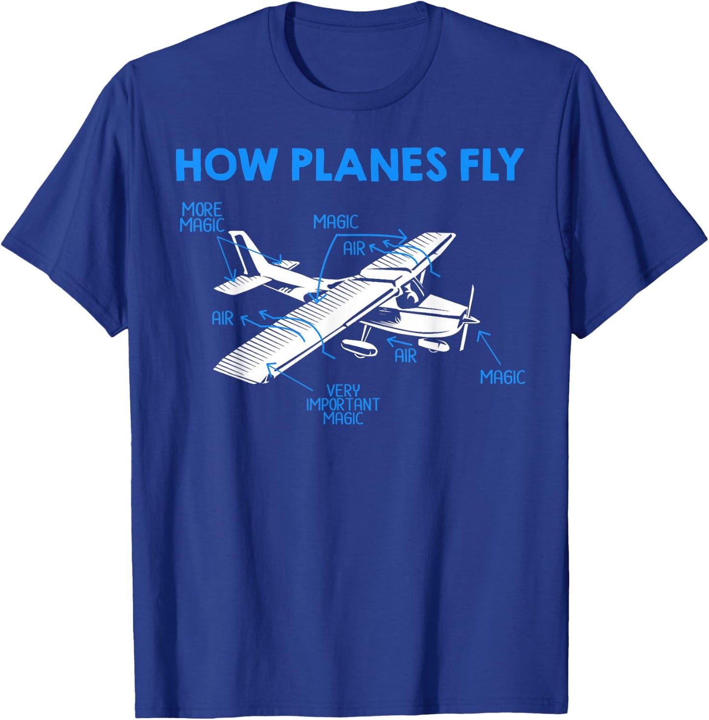 Private Pilot Aerospace Engineer How Planes Fly Engineering T-Shirt - T-Shirt | Royal