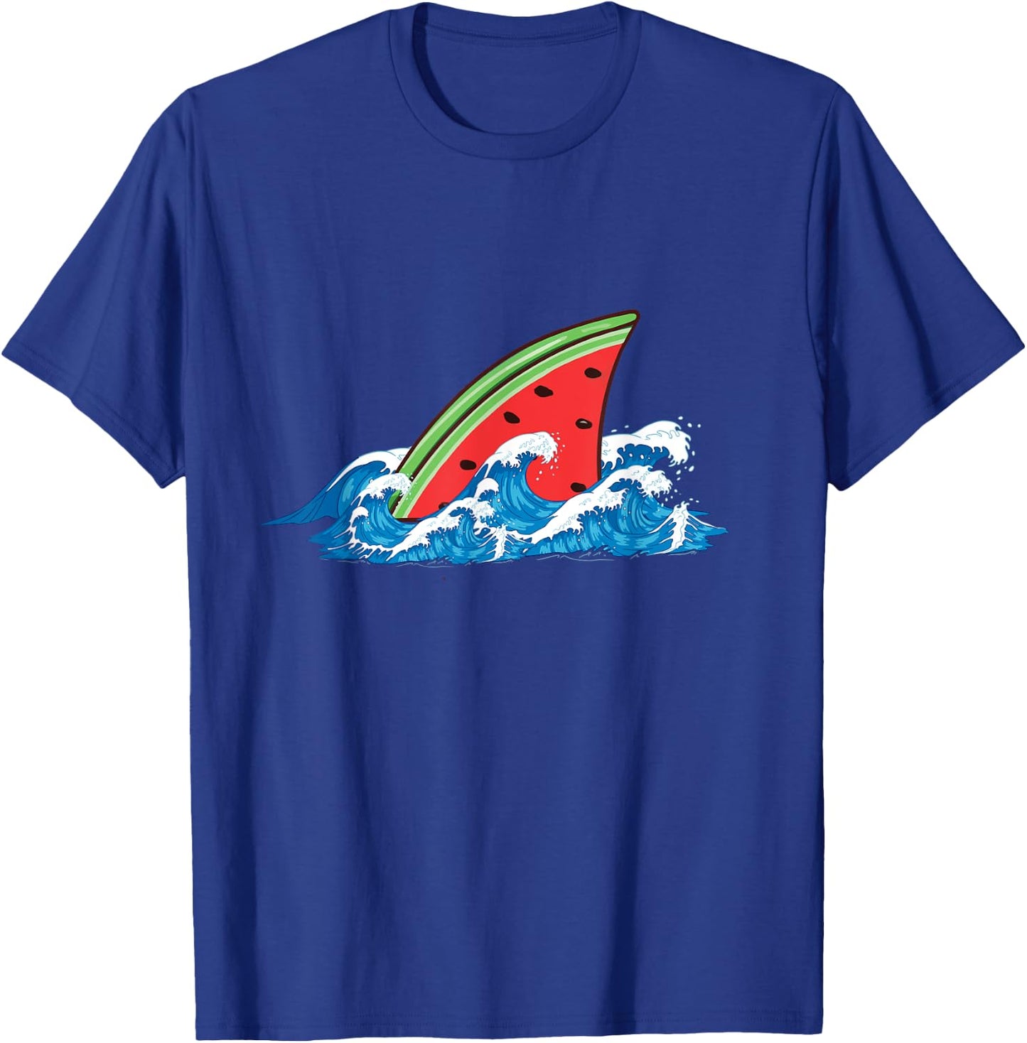 Shark Watermelon Cute Shark For Boys And Girls T-Shirt - T-Shirt | Royal
