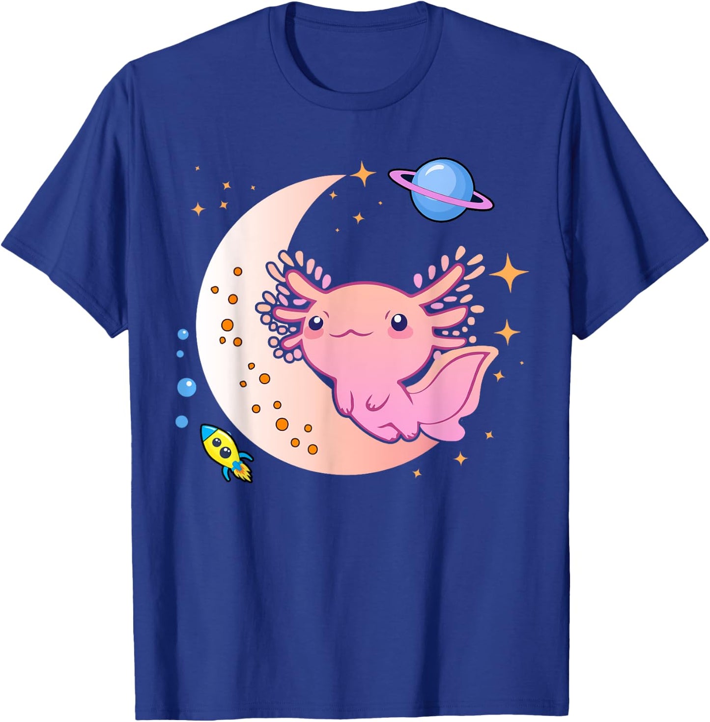 Cute Space Axolotl-Shirt Kids Teen Girl Kawaii Pastel Goth T-Shirt - T-Shirt | Royal