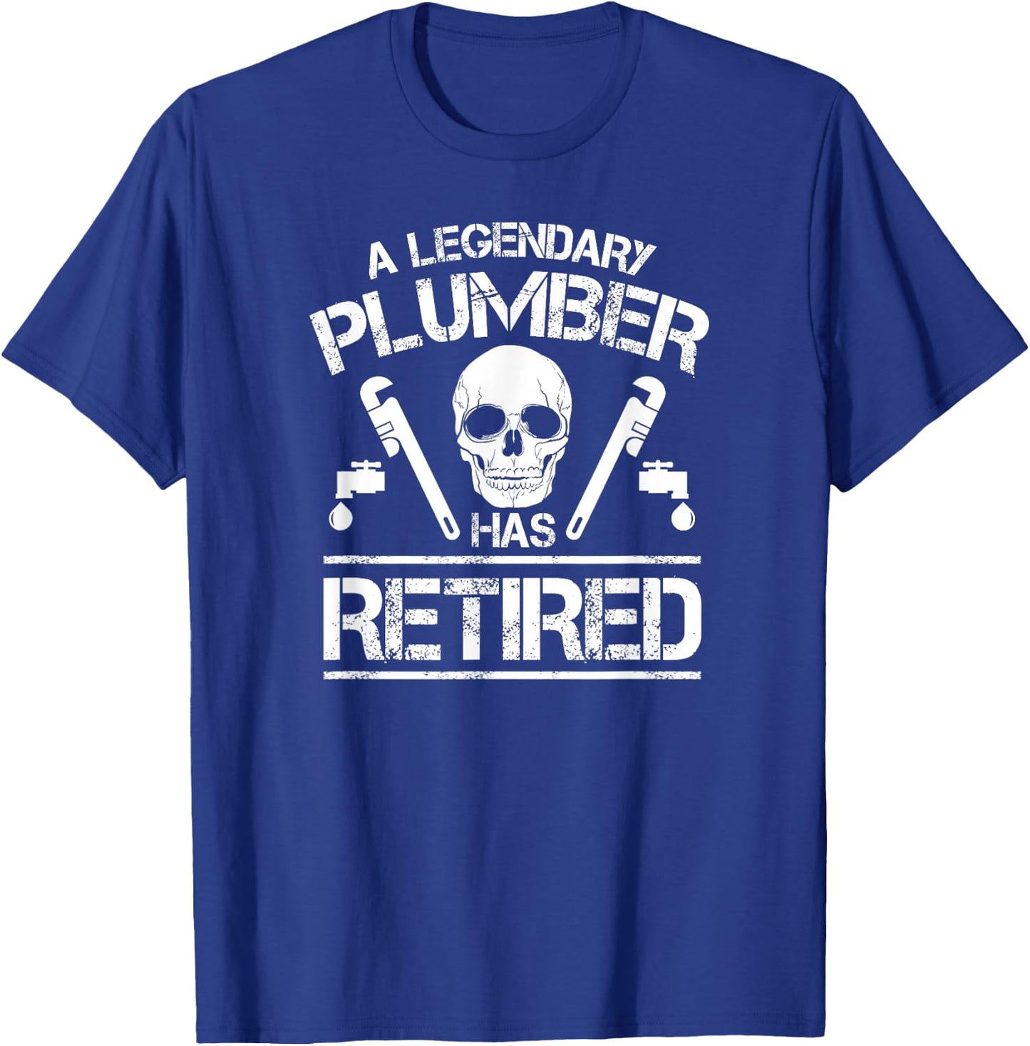 Retired Plumber Plumbing Retirement Party Gift T-Shirt - T-Shirt | Royal