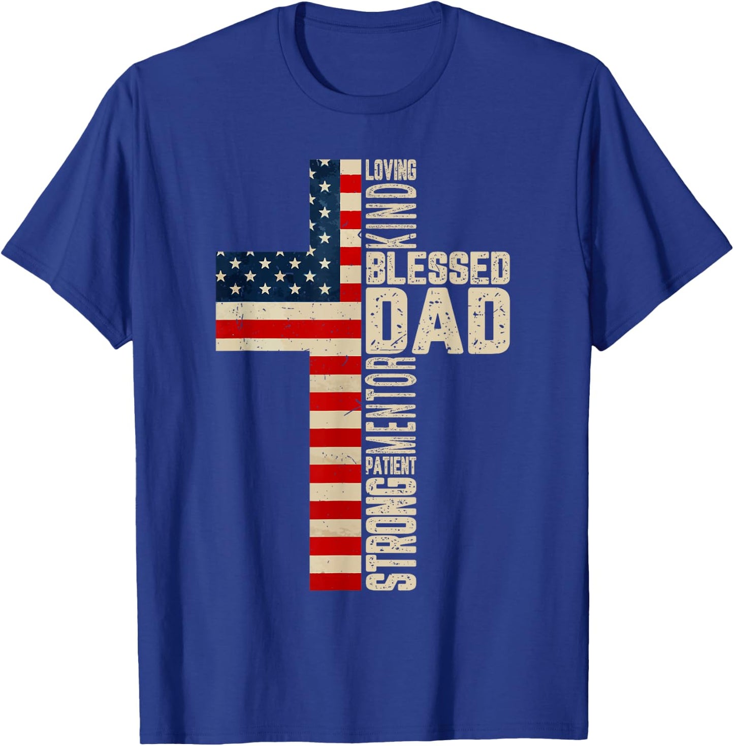 Blessed Dad Husband Christian Father Day Gift from Daughter T-Shirt - T-Shirt | Royal
