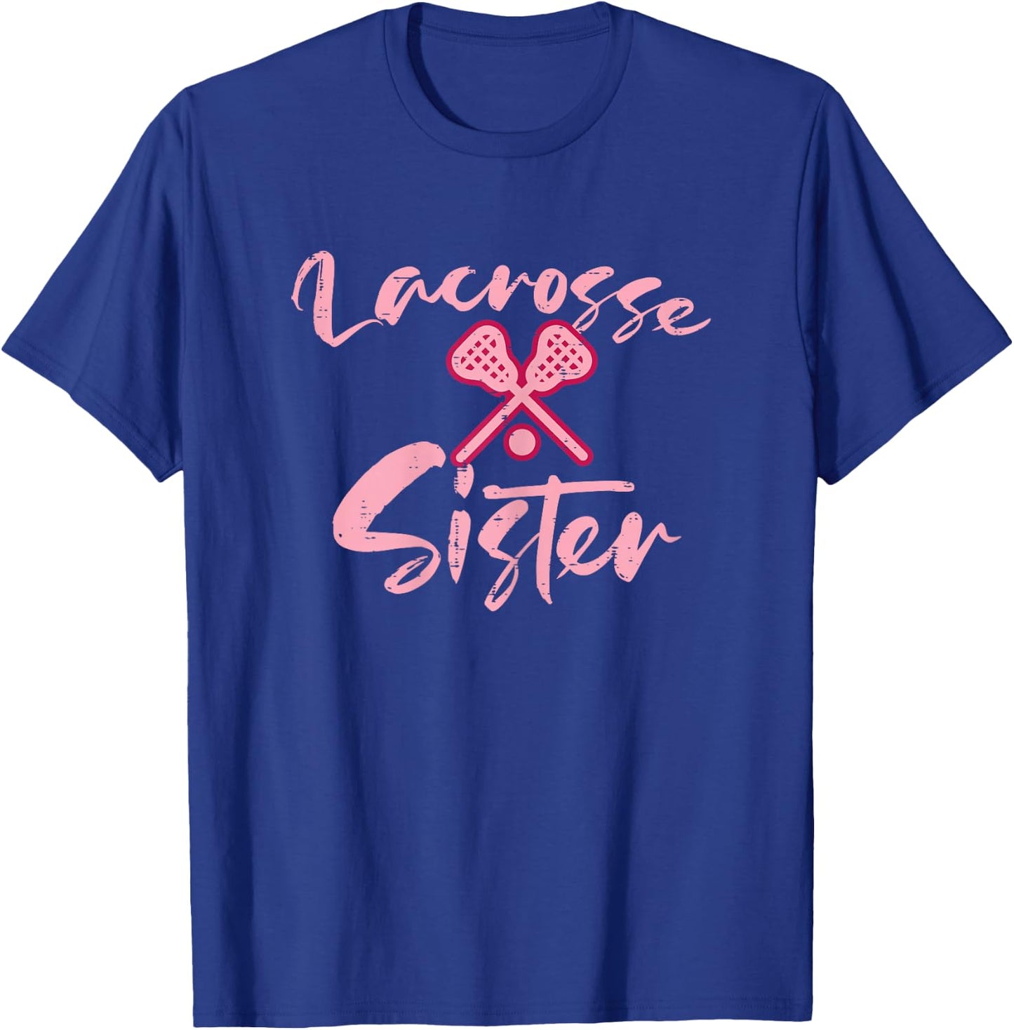 Lacrosse Sister Cute Family Matching Lax Fan Girls Women T-Shirt - T-Shirt | Royal