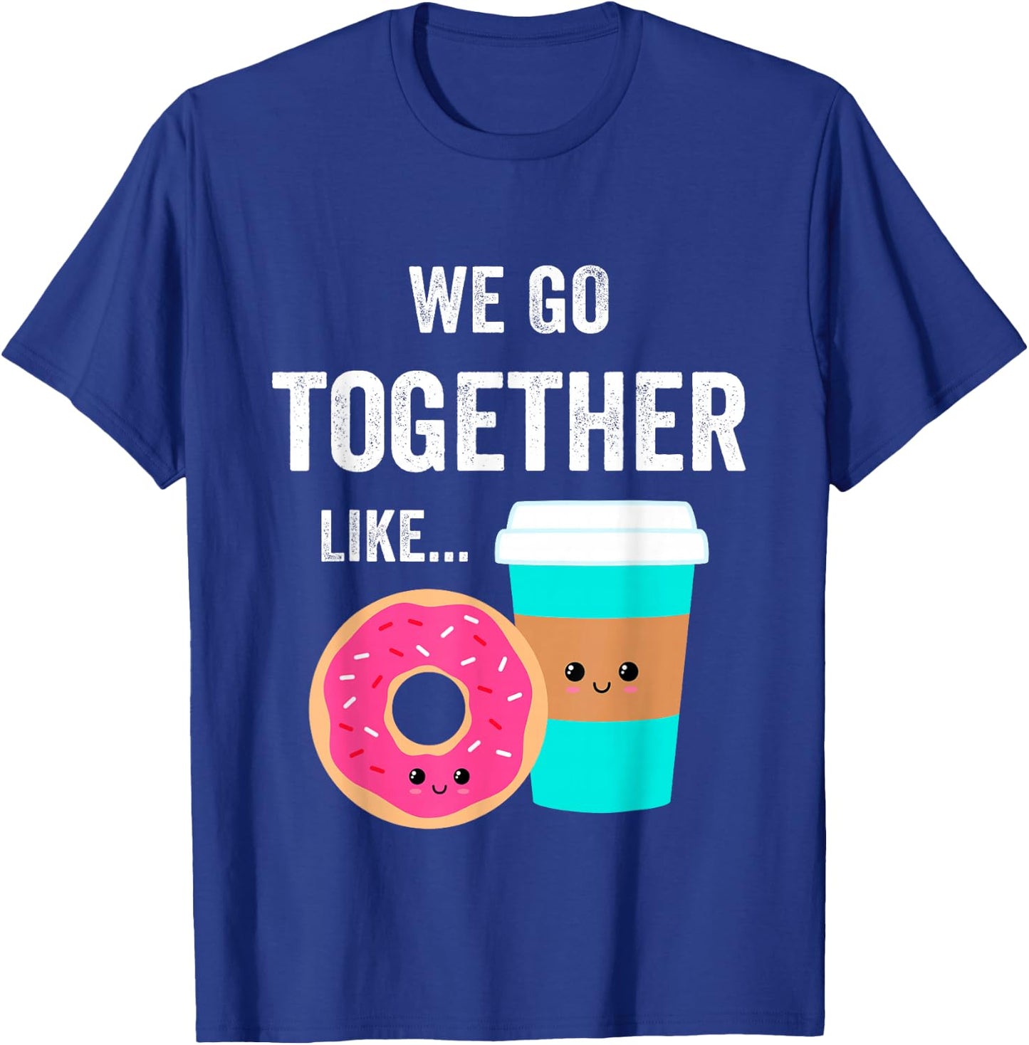BFFs for Teen Girls Matching PJs Besties Coffee and Donut T-Shirt - T-Shirt | Royal