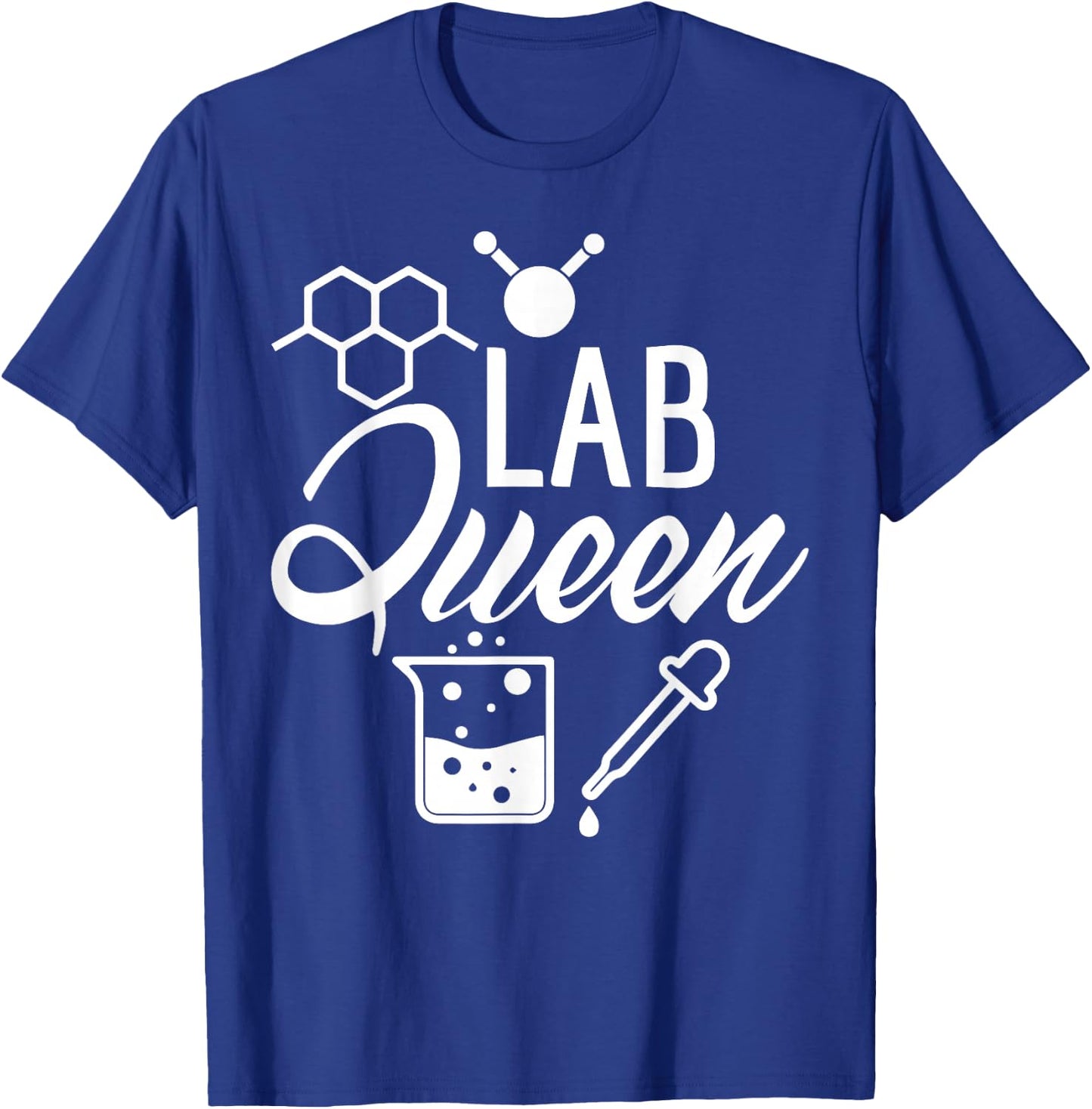 Lab Queen Shirt Laboratory Science Female Scientist Gift T-Shirt - T-Shirt | Royal