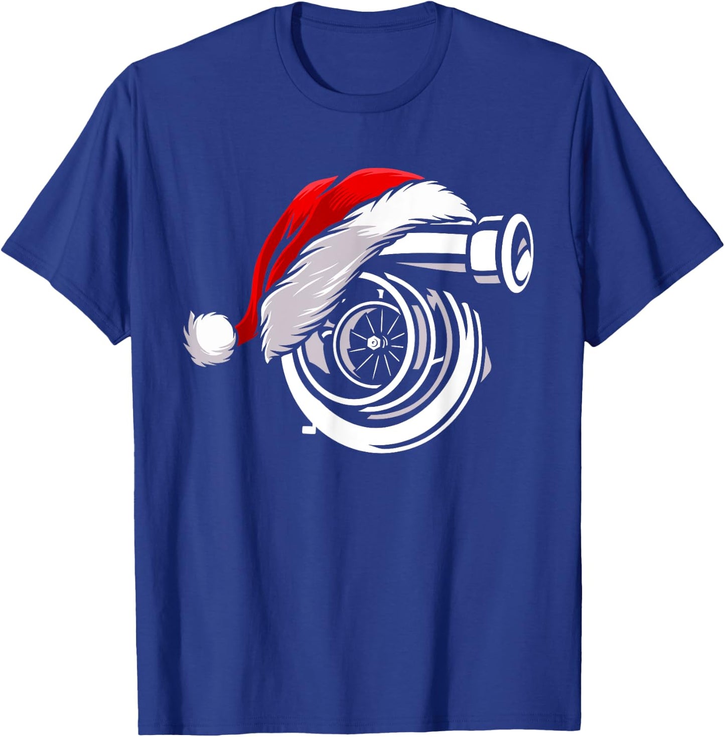 Turbo Santa Hat Car Enthusiast Turbocharger Racing Car Guy T-Shirt - T-Shirt | Royal