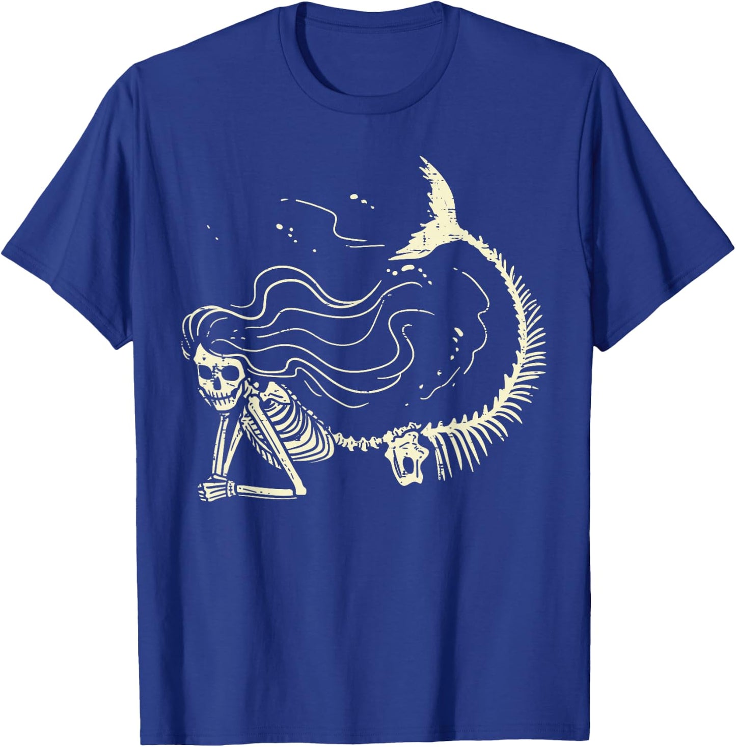 Mermaid Skeleton Cute Halloween Costume Women Girls Kids T-Shirt - T-Shirt | Royal