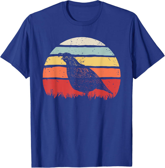 Vintage Retro Quail Bird T-Shirt - T-Shirt | Royal