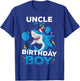 Uncle of The Birthday Boy Shark Ocean Theme Matching Family T-Shirt - T-Shirt | Royal