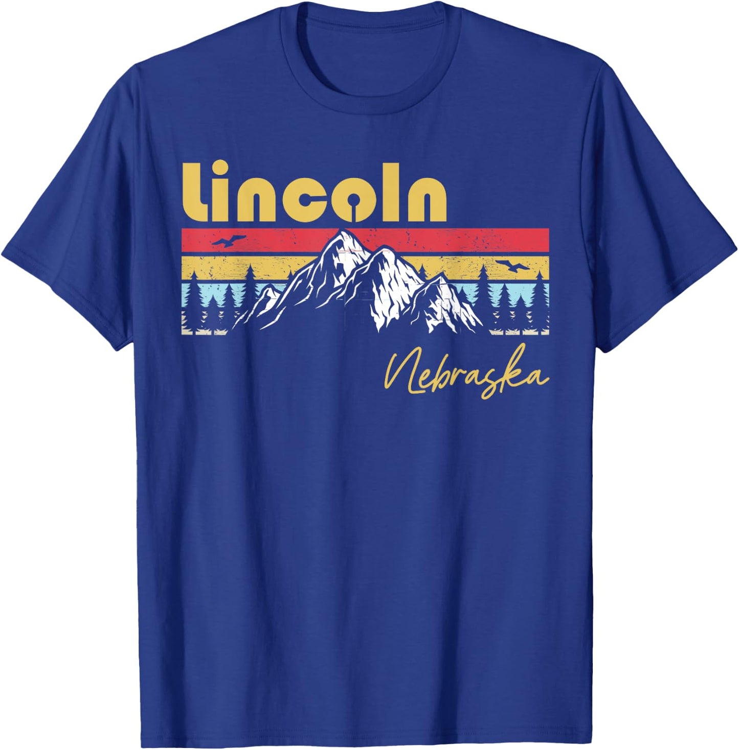 Lincoln Nebraska Roots Hometown Vintage Home State T-Shirt - T-Shirt | Royal