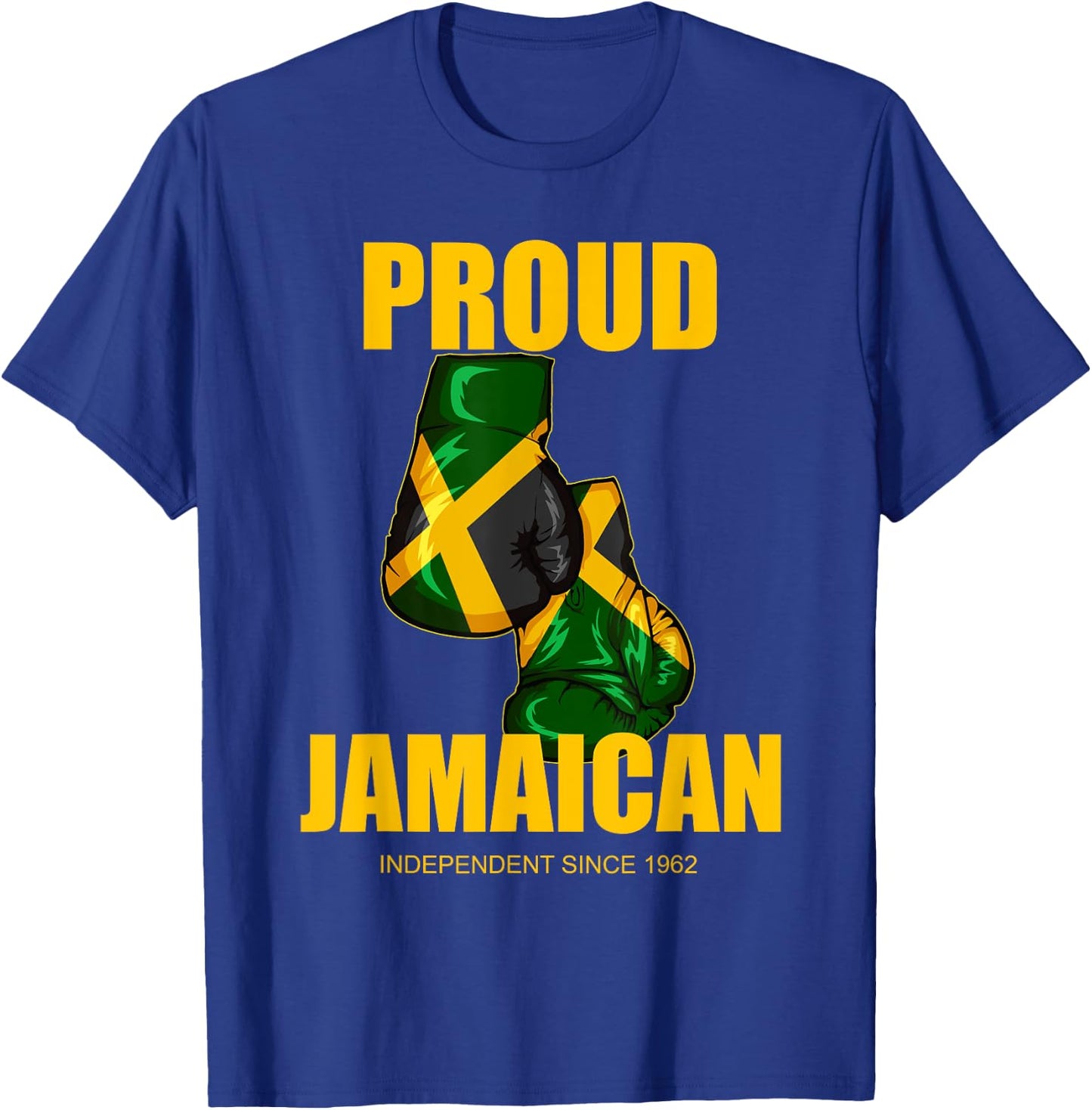 Jamaica independence day Proud Jamaican Boxing Gloves T-Shirt - T-Shirt | Royal