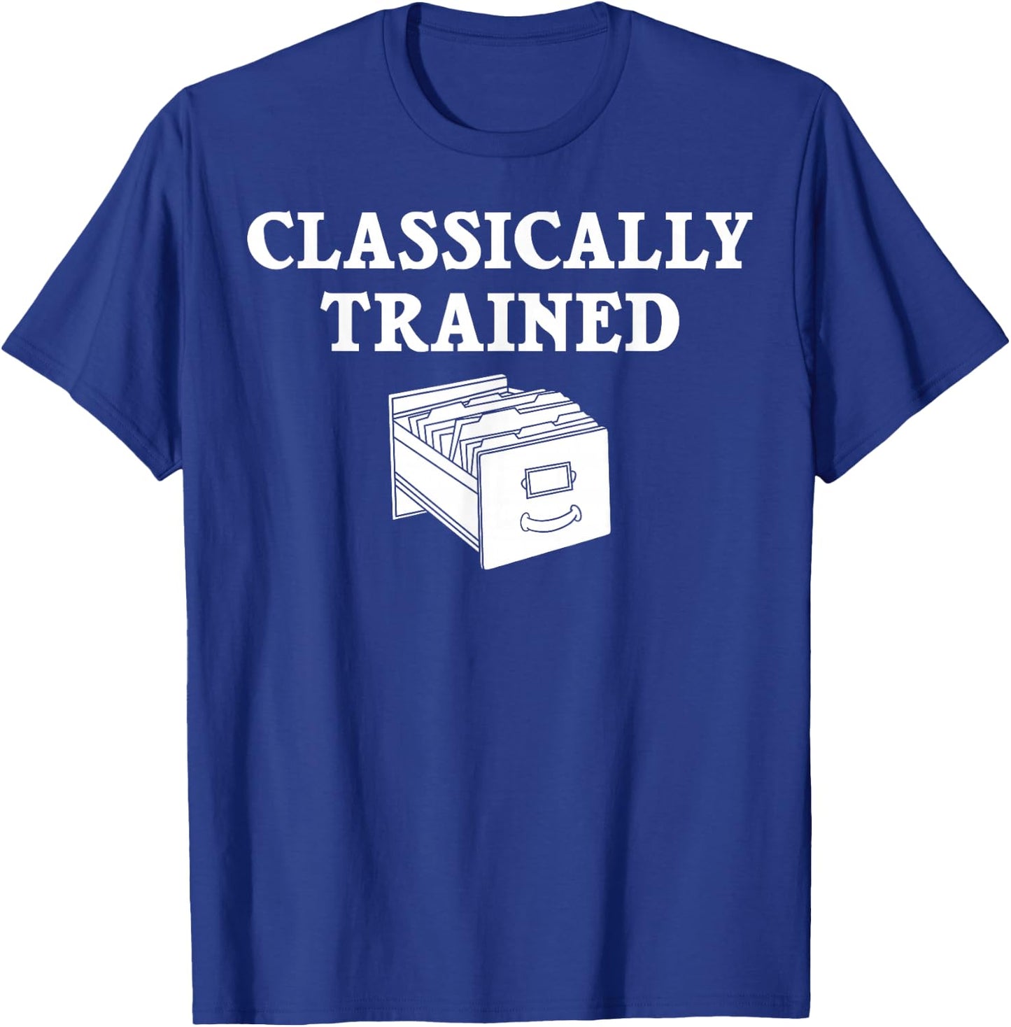 Card Catalog Library Librarian T-Shirt - T-Shirt | Royal