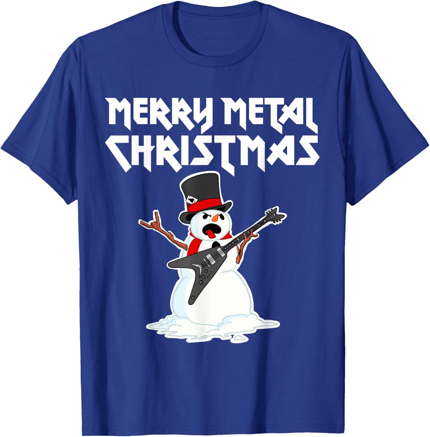 Metal Christmas funny Metal Metal Snowman T-Shirt - T-Shirt | Royal