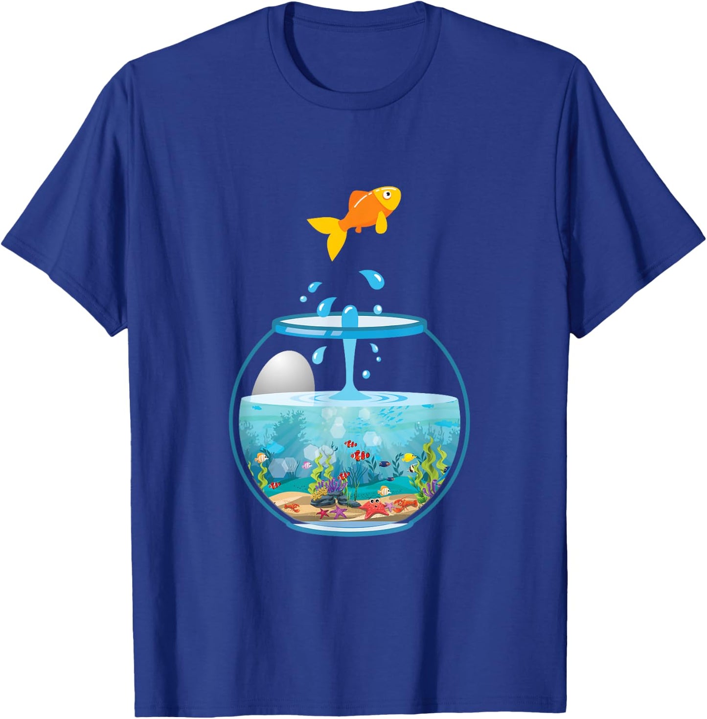 Cool Fishkeeper Aquarist Goldfish Fish Bowl T-Shirt - T-Shirt | Royal