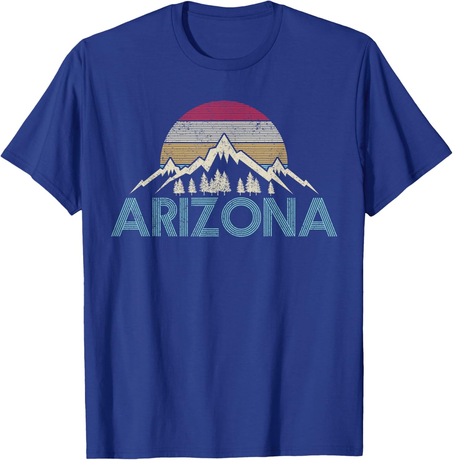 Arizona Vintage Retro Mountains Nature Hiking Souvenir Gift T-Shirt - T-Shirt | Royal