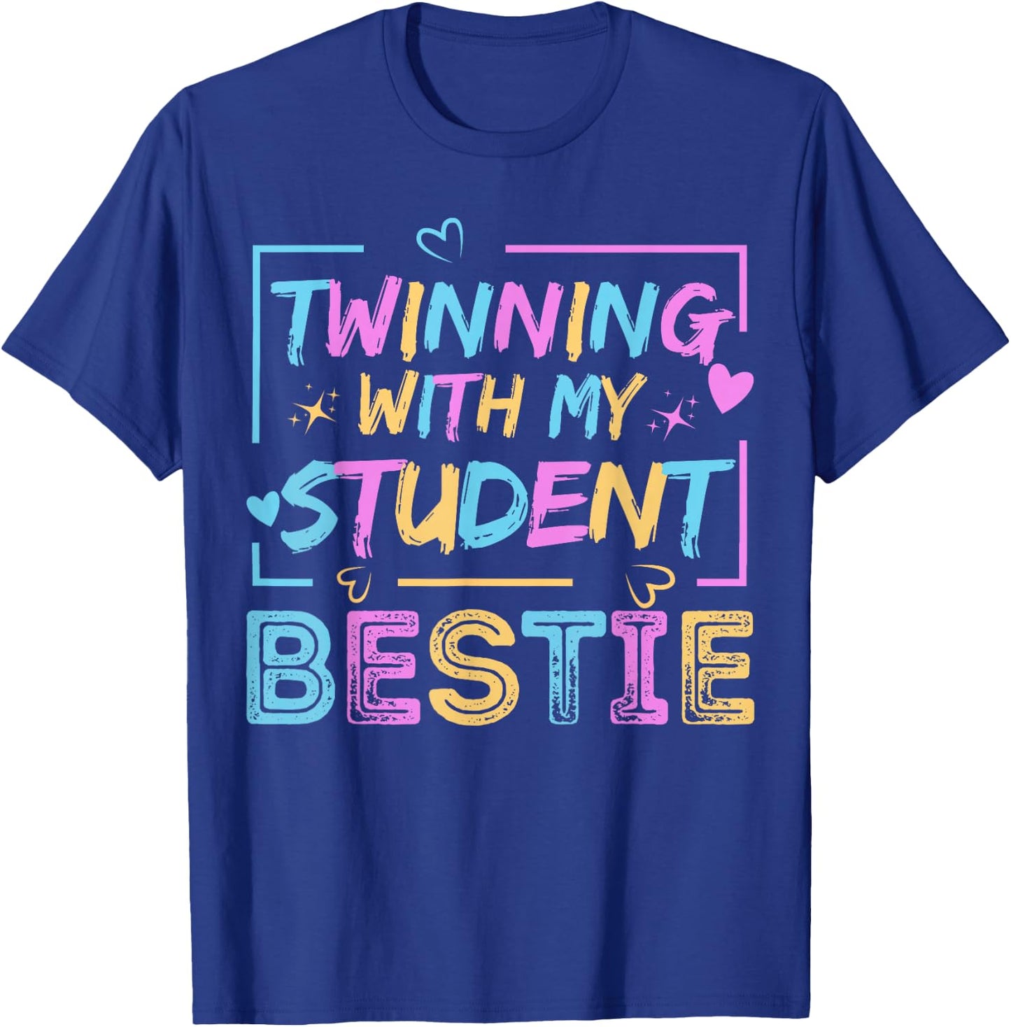 Twinning With My student Bestie Spirit Week Best Friend Twin T-Shirt - T-Shirt | Royal