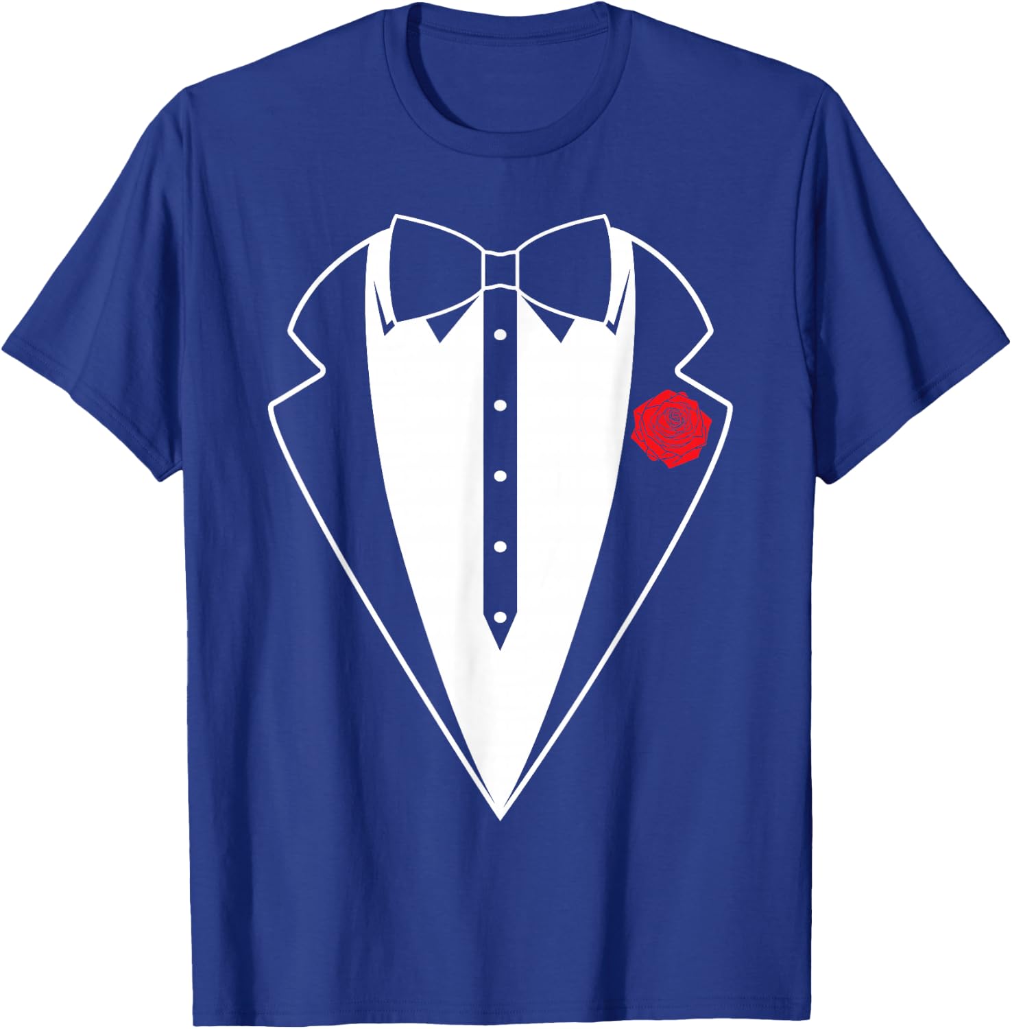 Funny Tuxedo Bow Tie White Suit Outfit Kids Ring Bearer T-Shirt - T-Shirt | Royal