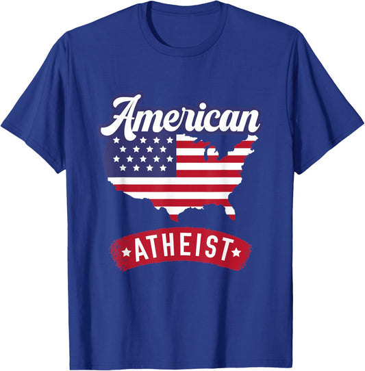 American Atheist - USA Atheism for an Atheist T-Shirt - T-Shirt | Royal