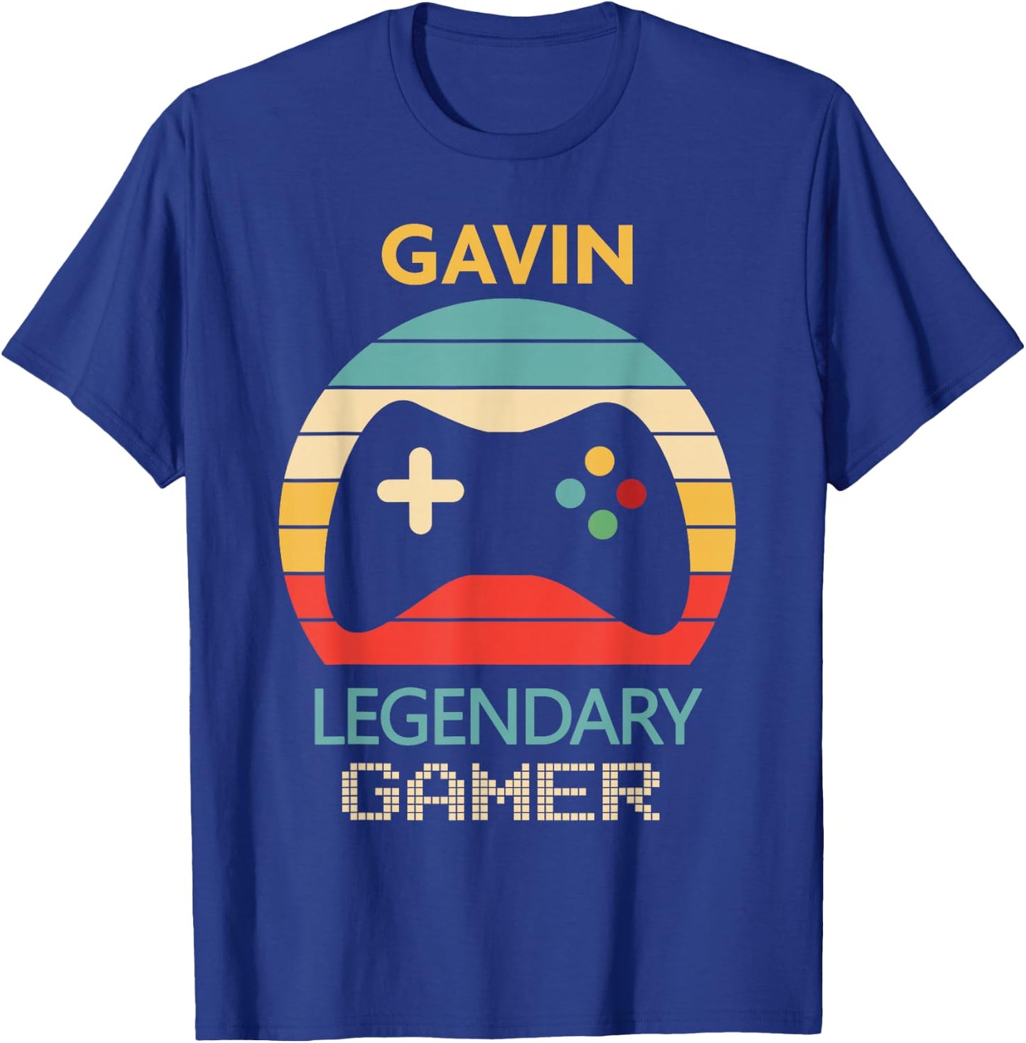Gavin Name Gift - Personalized Legendary Gamer T-Shirt - T-Shirt | Royal
