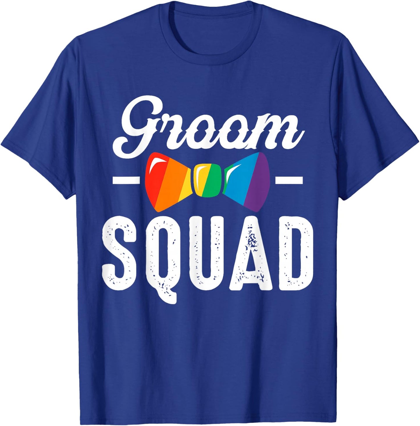 Groom Squad Rainbows LGBT Pride Gay Bachelor Wedding Party T-Shirt - T-Shirt | Royal