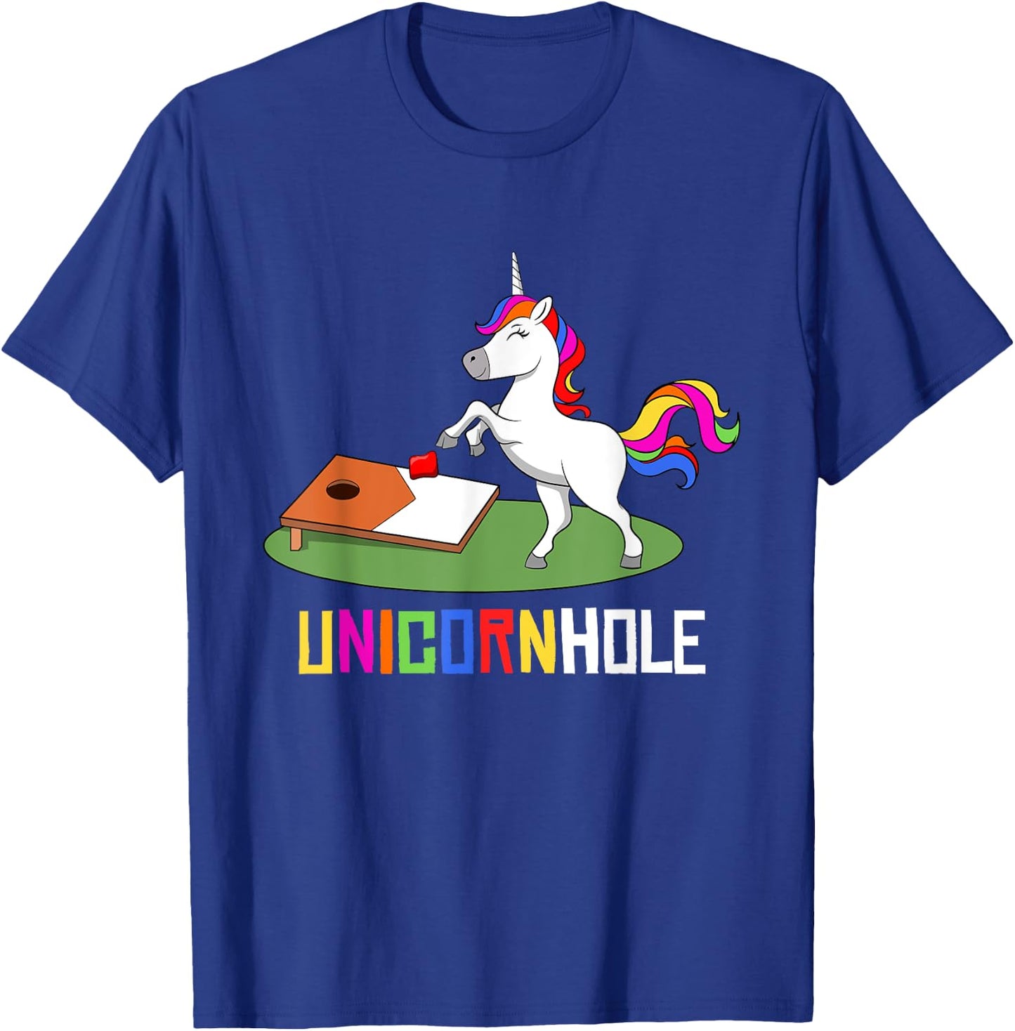 Unicornhole Youth Cornhole Unicorn Women Girl Cornhole T-Shirt - T-Shirt | Royal