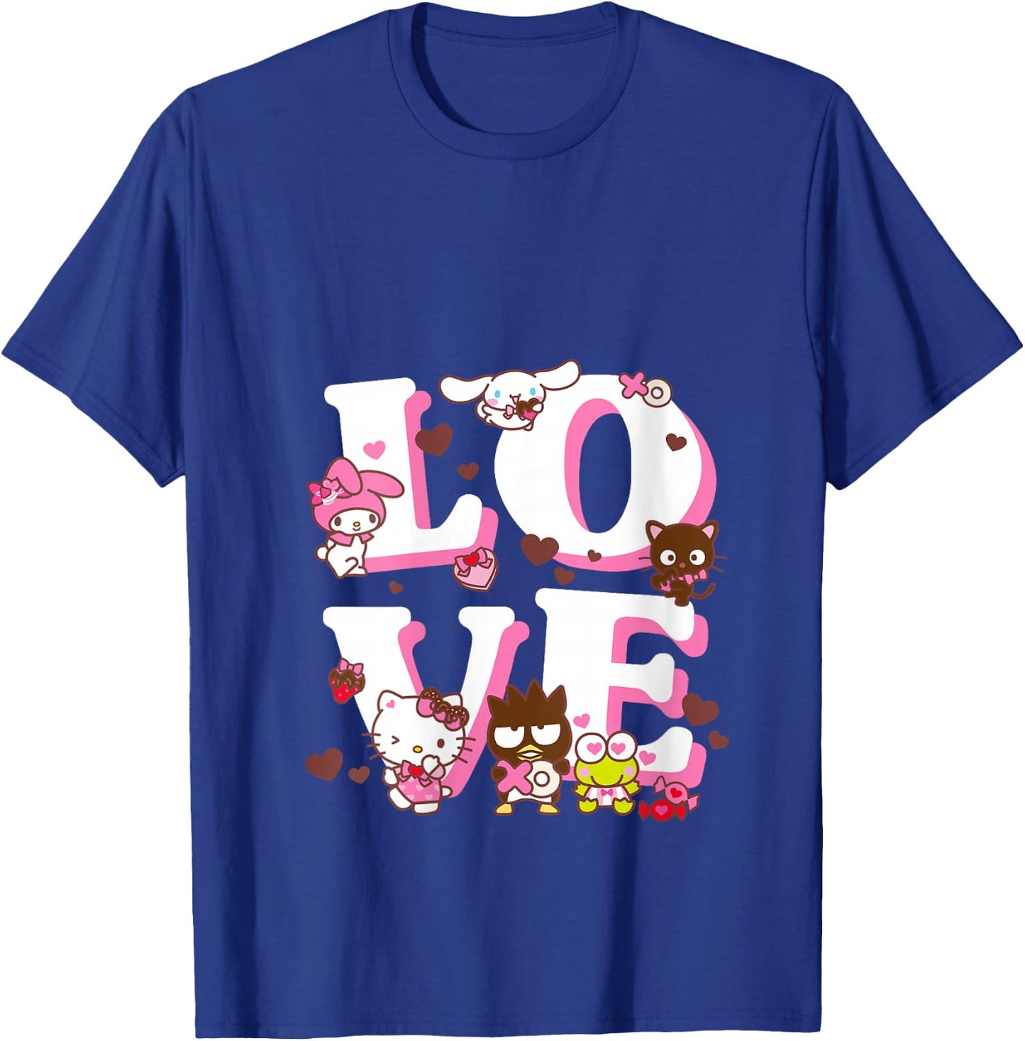 Women's Hello Kitty Valentine's Day Love Cute Sanrio Friends V-Neck T-Shirt - T-Shirt | Royal