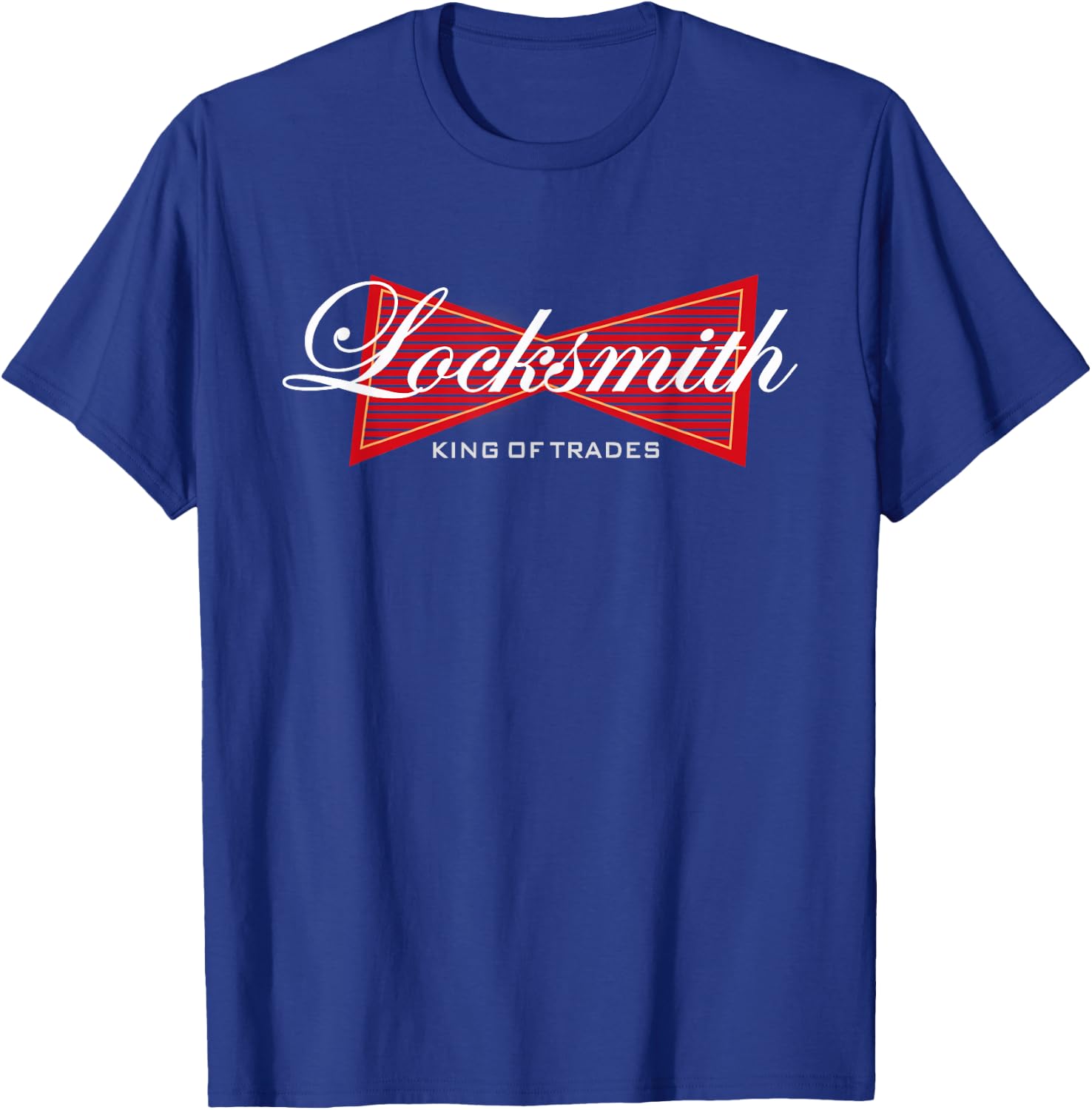 Funny Locksmith King of Trades Shirt Gift T-Shirt - T-Shirt | Royal