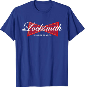 Funny Locksmith King of Trades Shirt Gift T-Shirt - T-Shirt | Royal