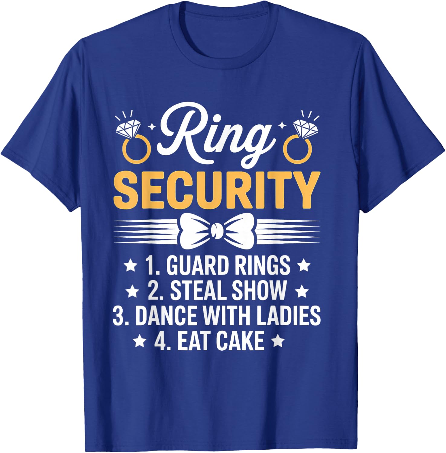 Ring Security Wedding Party Funny Ring Bearer T-Shirt - T-Shirt | Royal