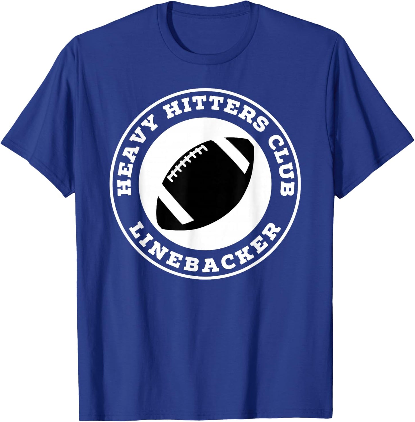 Linebacker Heavy Hitters Club Football Player T-Shirt - T-Shirt | Royal