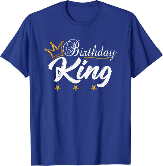 Birthday King Gold Crown For Boys And Men T-Shirt - T-Shirt | Royal