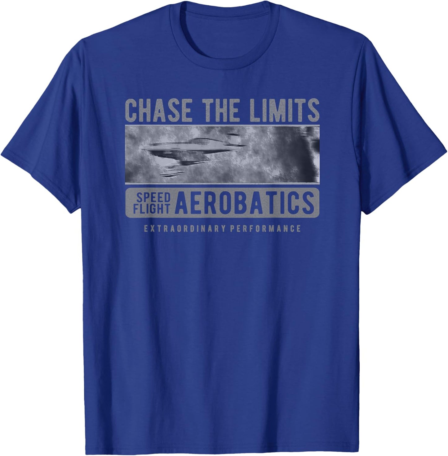 Aerobatics Pilots Airplane Air Show Chase the Limits T-Shirt - T-Shirt | Royal