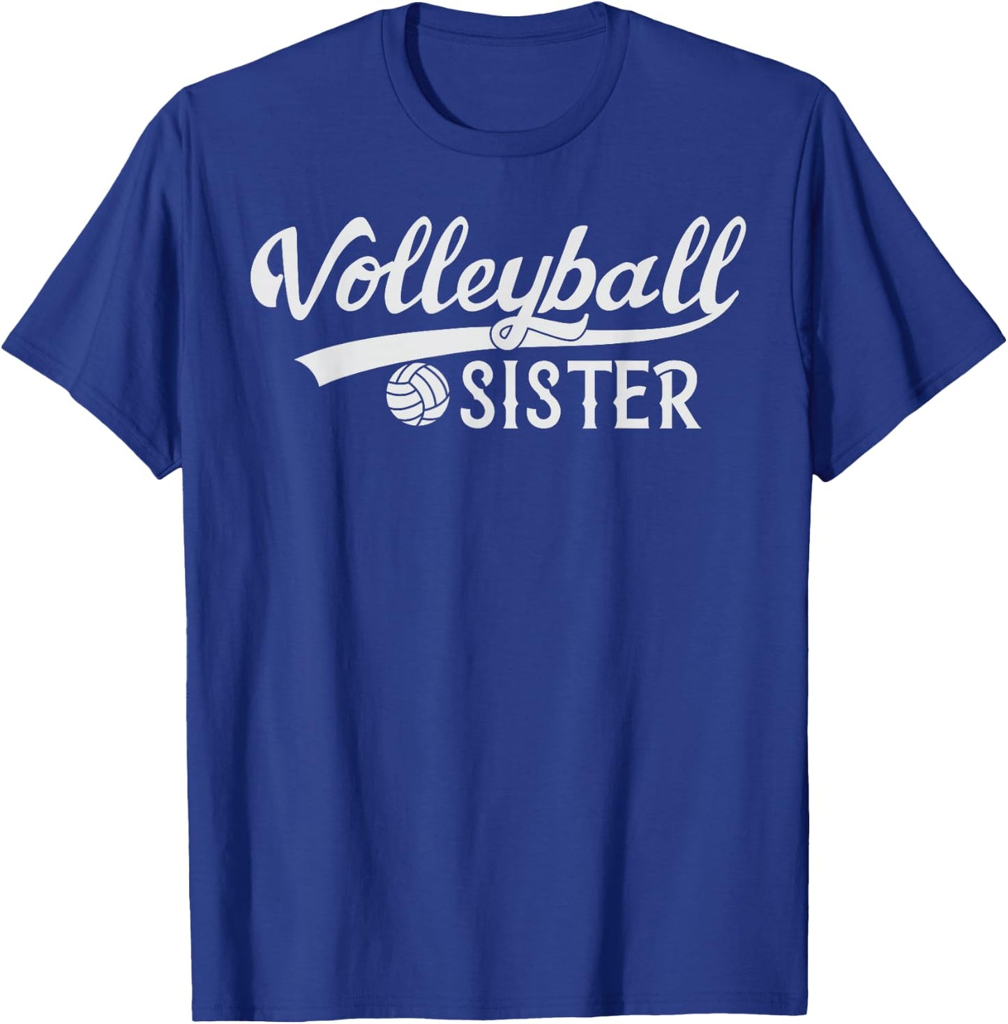 Team Sister Volleyball Volleyball Sister Design T-Shirt - T-Shirt | Royal