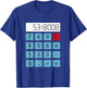 "Boobies" Calculator Upside Down Funny Apparel T-Shirt - T-Shirt | Royal