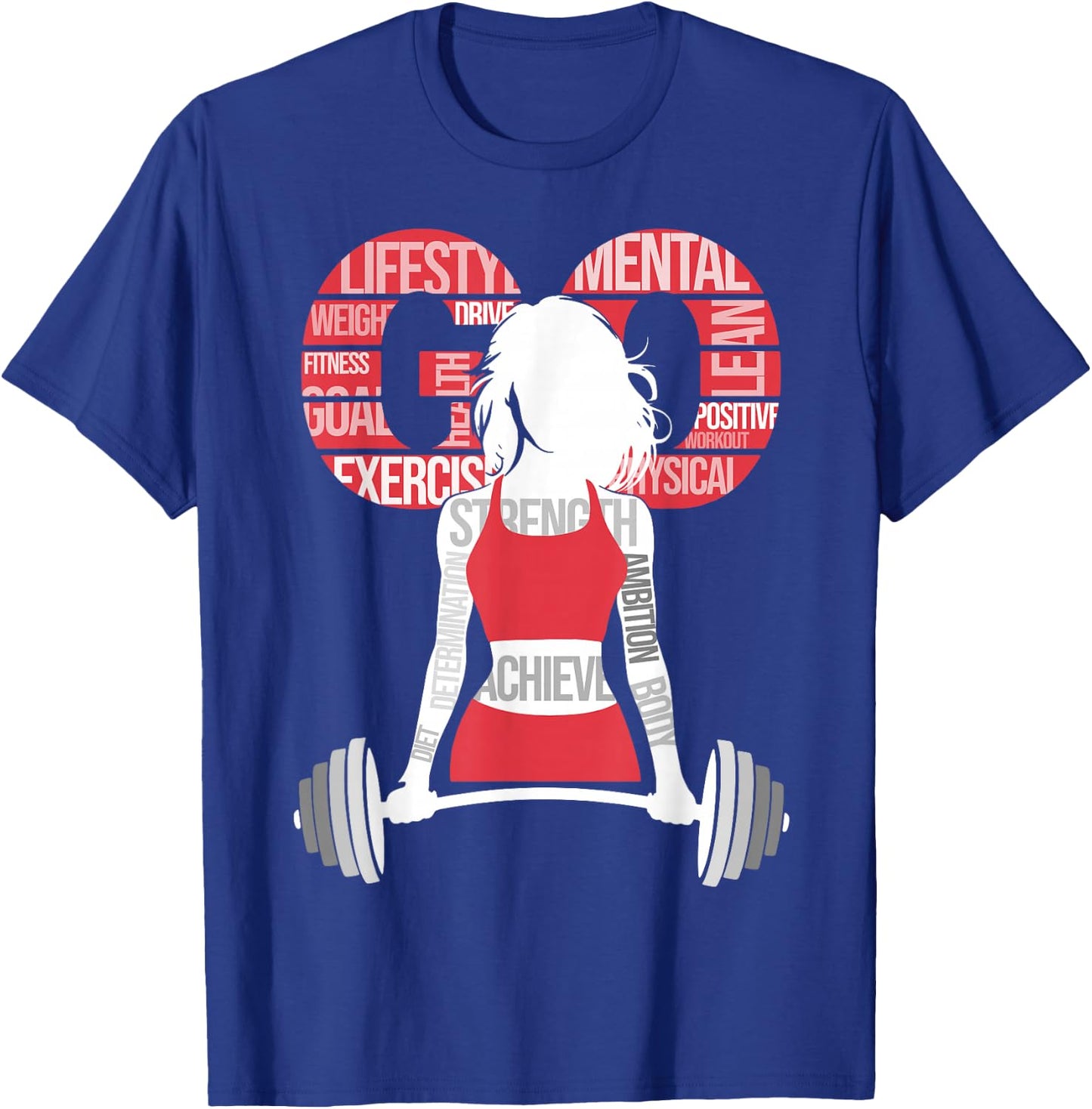Women Workout With Sayings Gym Motivation Quote Gym Girls T-Shirt - T-Shirt | Royal