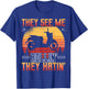 They See Me Rolling Motor Scooter Retro T-Shirt - T-Shirt | Royal