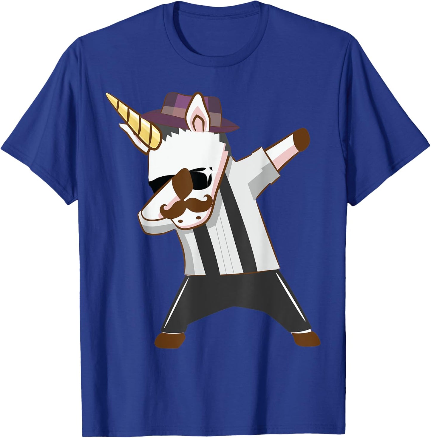 Unicorn Shirt , Funny Mustache Unicorn Dabbing Shirt T-Shirt - T-Shirt | Royal