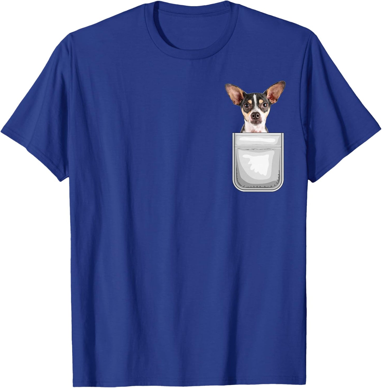 Rat Terrier Puppy Dog in Your Pocket T-Shirt - T-Shirt | Royal