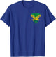 Jamaica Jamaican Roots Flag Tropical Lion Head Proud T-Shirt - T-Shirt | Royal